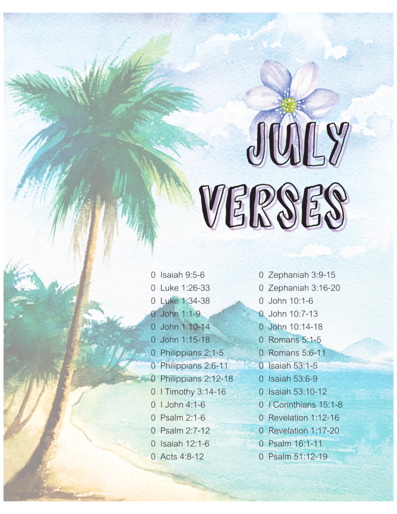 Verses on salvation for July - Torah Family Living