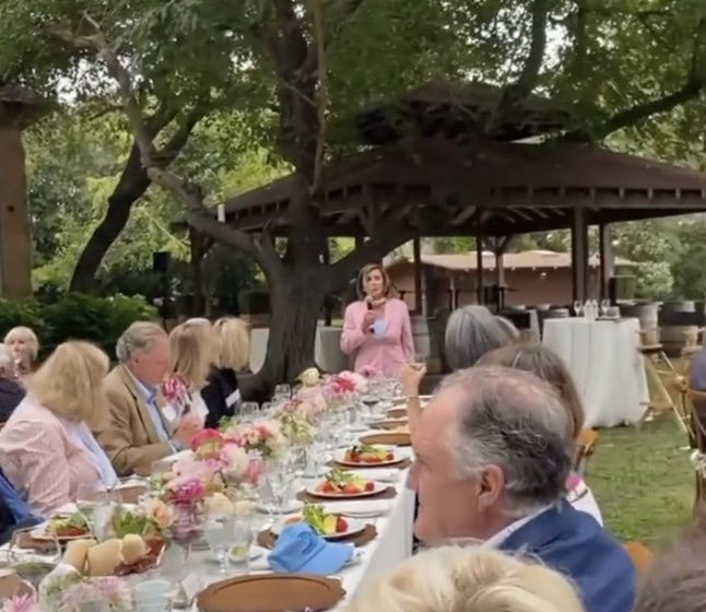 Pelosi parties at glitzy fundraiser in Napa Valley… Video |