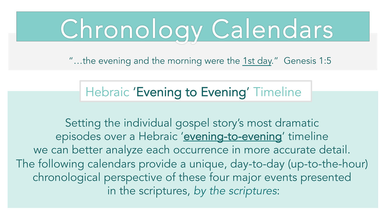 RCC Chronology Calendars Intro | The Renewed Covenant
