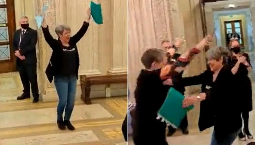 Demonic Northern Ireland Politicians Dance As 'Safe Zone' Ban On Prayers At Abortion Clinics Becomes Law