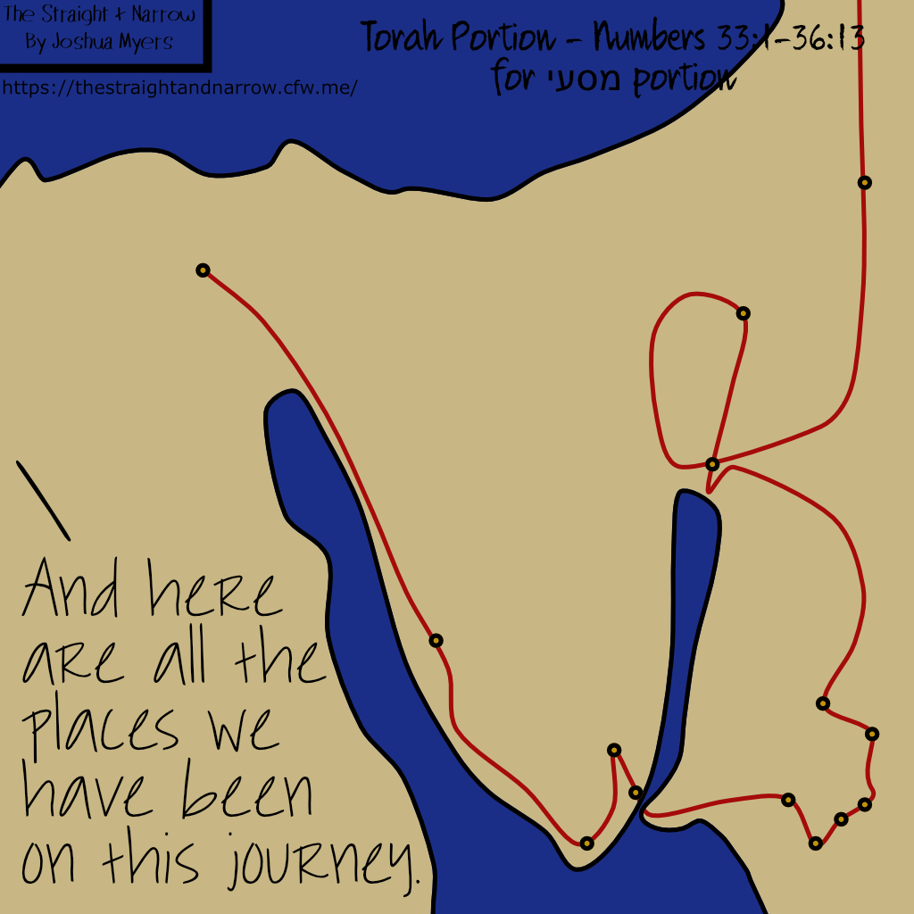 The Straight + Narrow - Torah Portions - Numbers 33:1-36:13 - מסעי