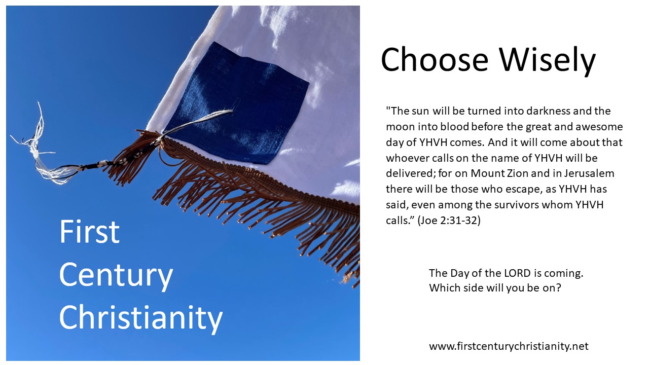 Choose Wisely - First Century Christianity