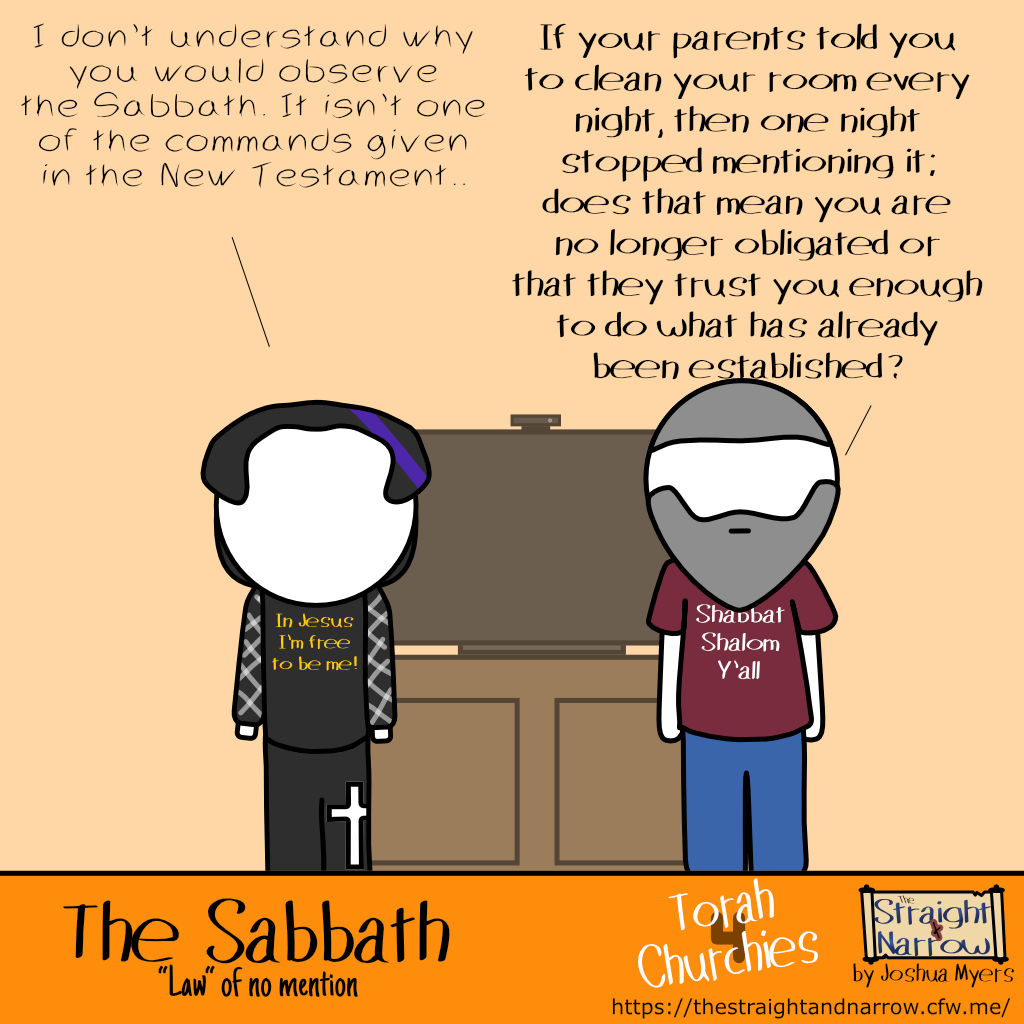 The Straight + Narrow - Torah 4 Churchies: The Sabbath - "Law" of no mention