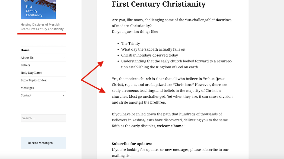 A Refreshed First Century Christianity Website -