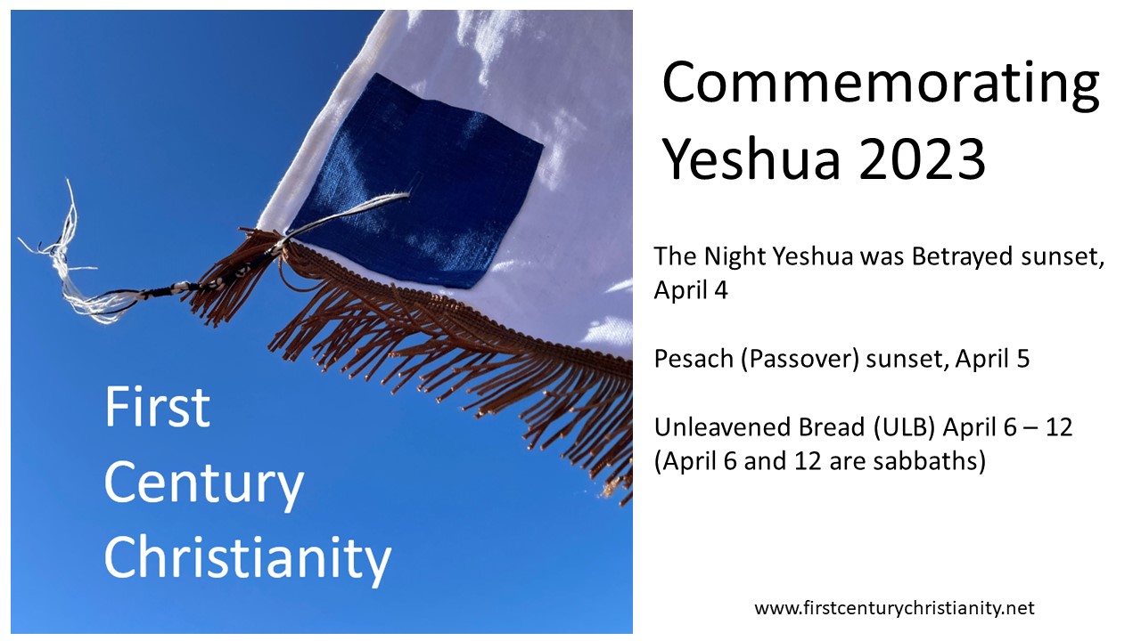 Commemorating Yeshua -