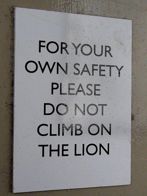 Do Not Climb On The Lion - The Barking Fox