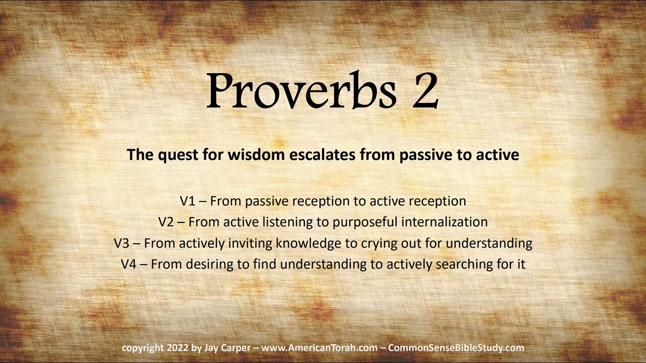 The Escalating Quest for Wisdom in Proverbs 2:1-8