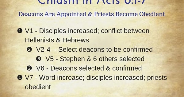 Soil from Stone: Chiasm in Acts 6 on the Appointment of Deacons