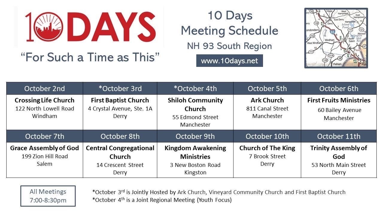 Sabbath Bulletin for 10/5/2024, 10 Days of Prayer on Sunday | First Fruits Ministries