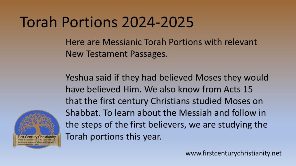 Torah Portions - First Century Christianity